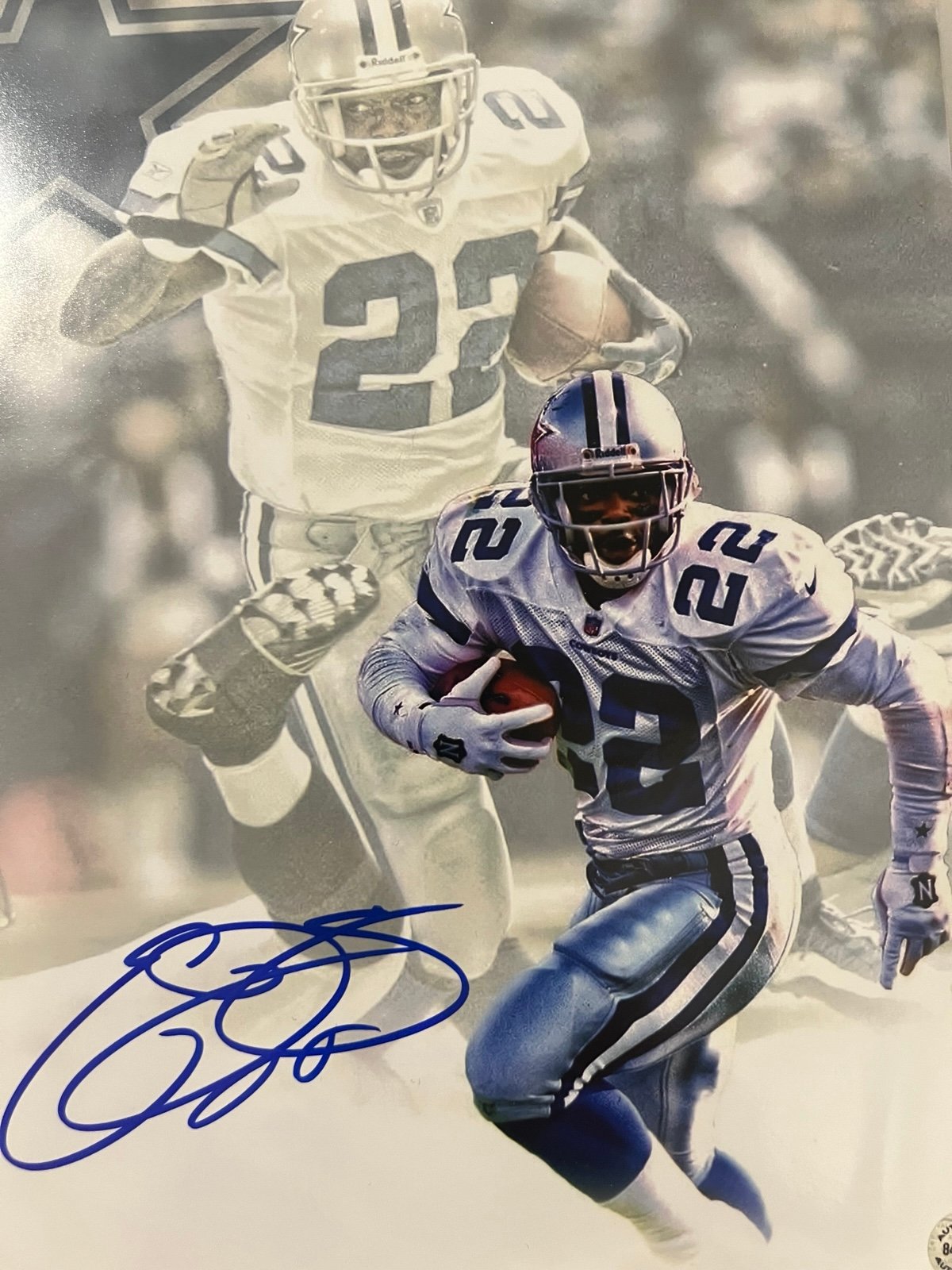 Emmett Smith autographed 8 x 10 photo