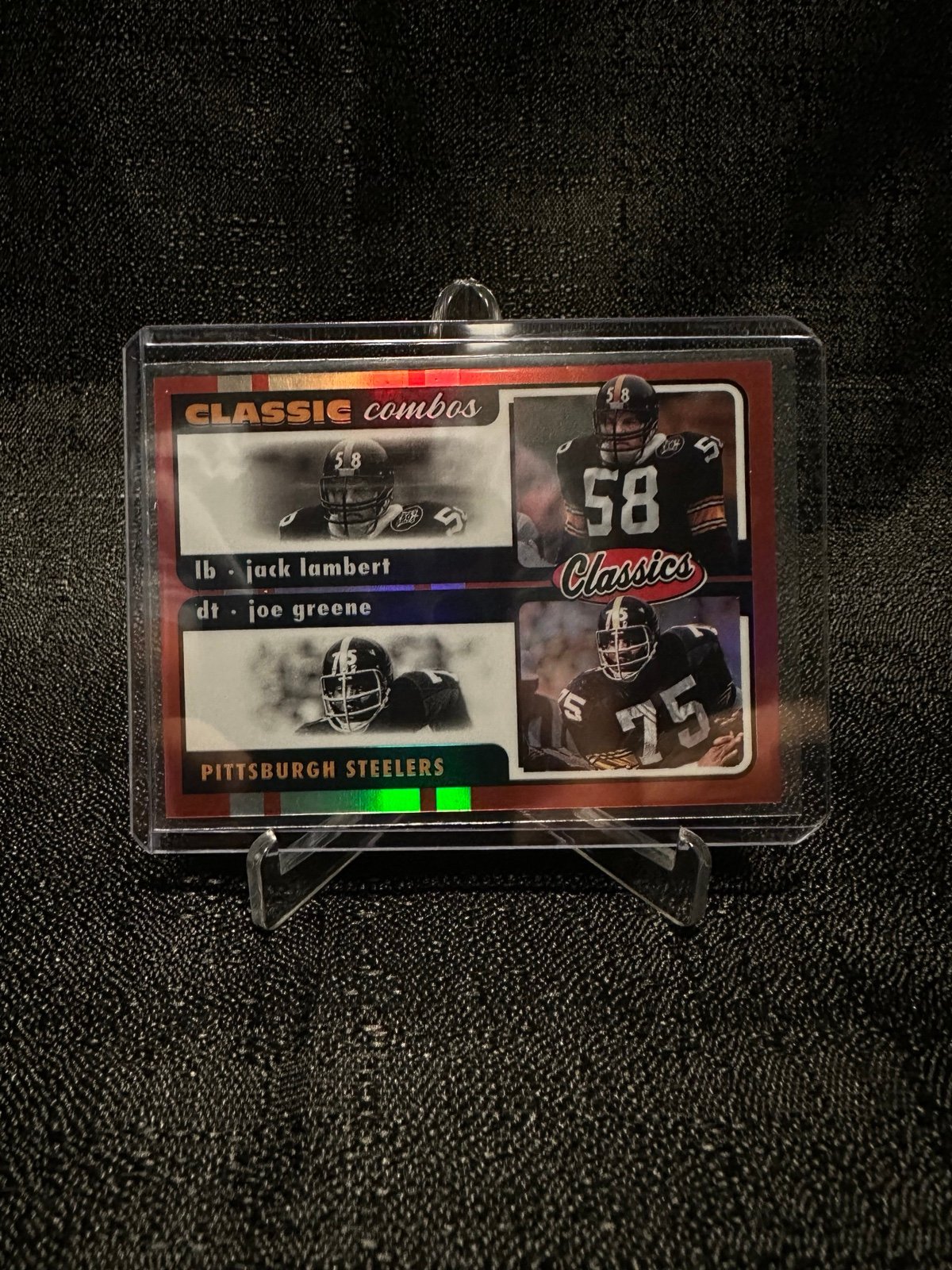 2022 NFL Steelers Classic Combos Jack Lambert/Joe Greene 01/50!