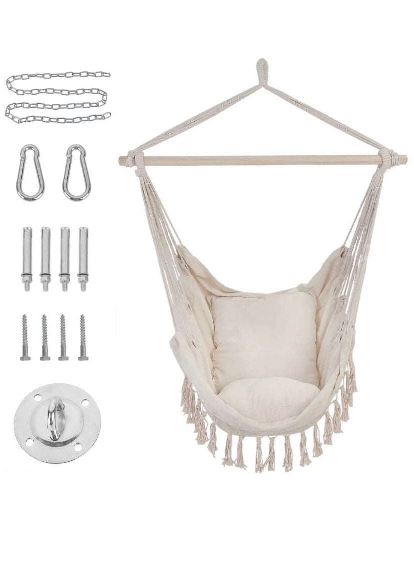 Large Cotton Hammock Chair Swing Kit