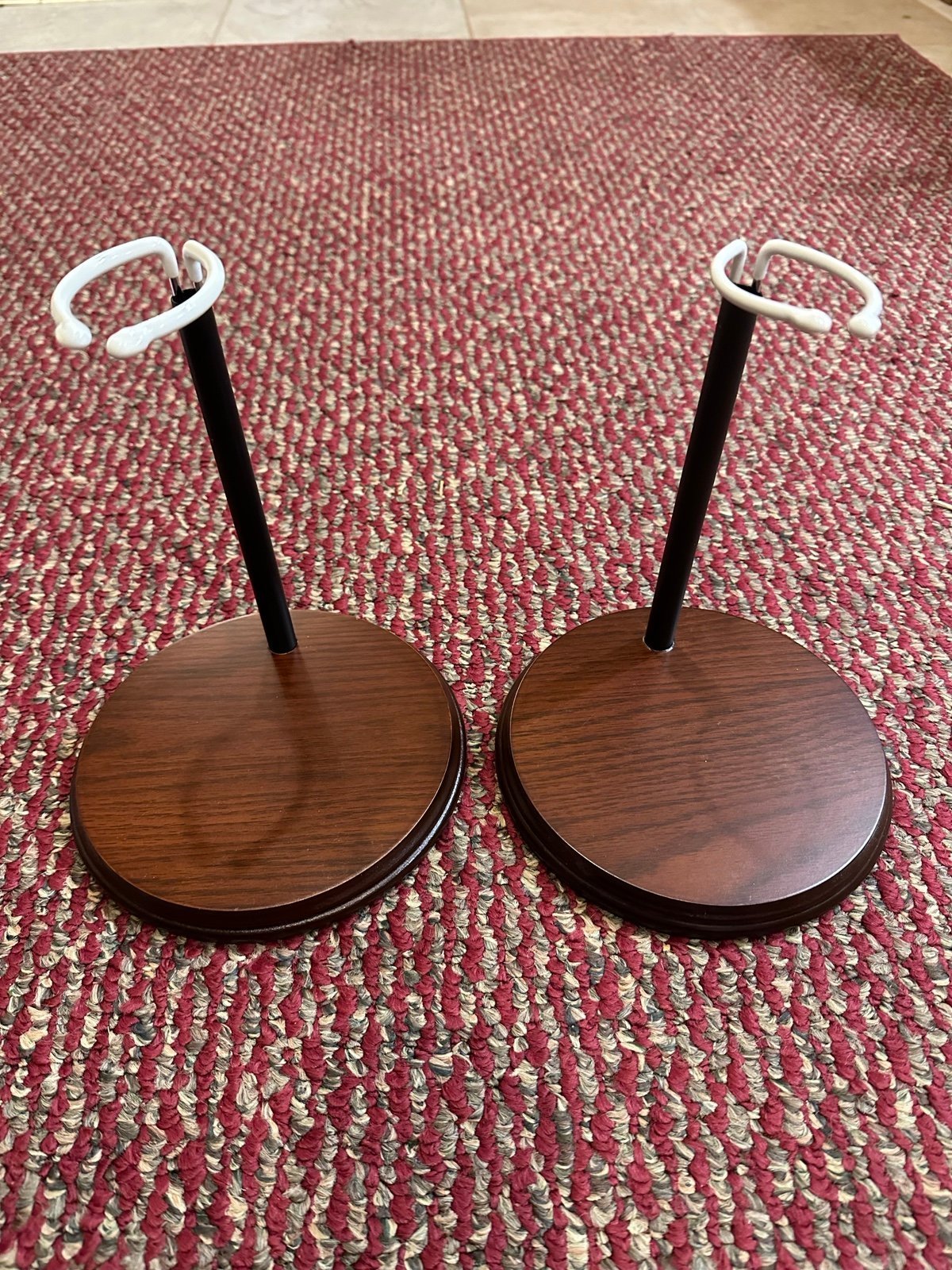 Beautiful American Girl Cherrywood & Metal Doll Stands