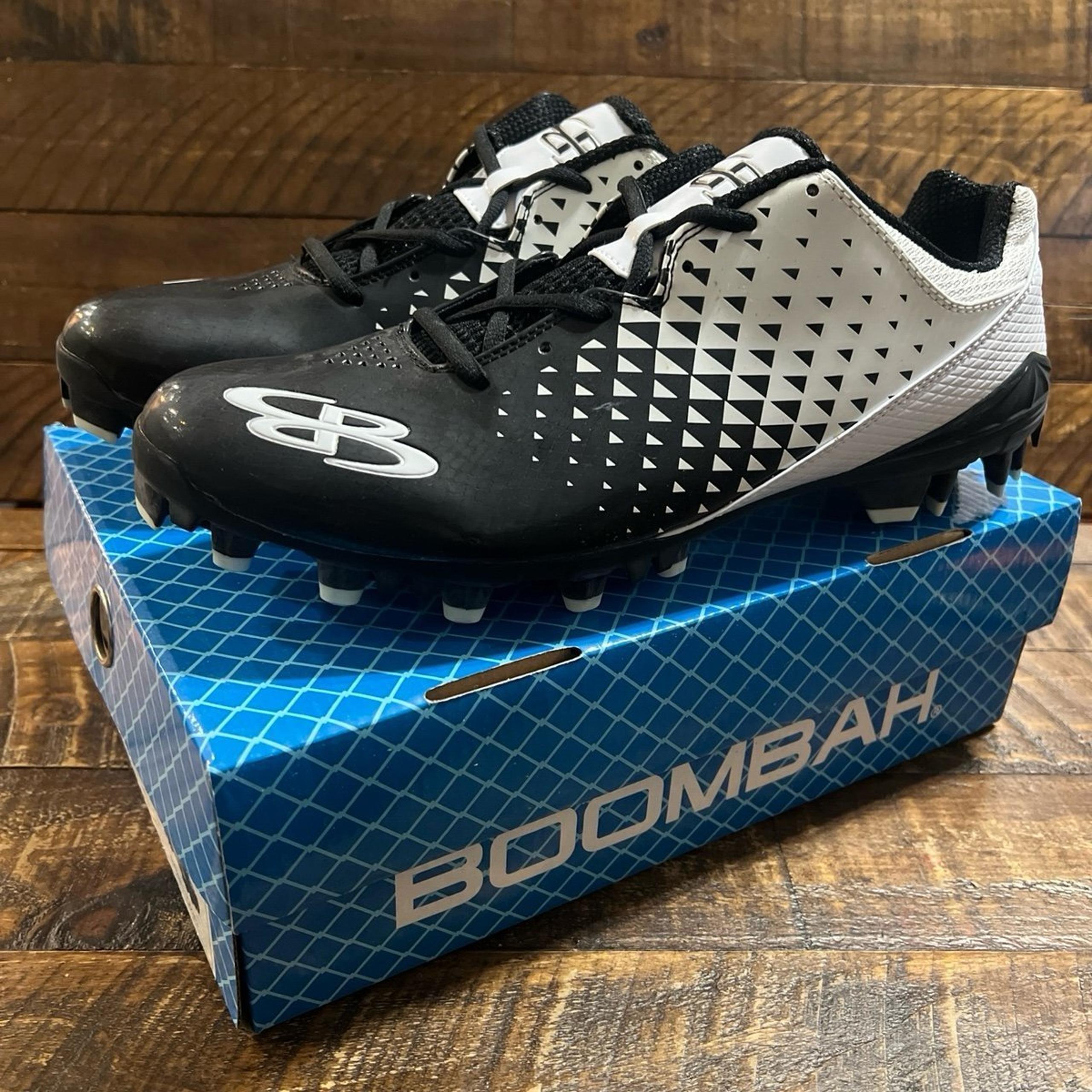 Boombah Men's Molded Baseball Cleats Low • Black/White • Size 14 • NIB