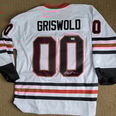 Chevy Chase signed Griswold Christmas Vacation hockey jersey Beckett coa