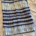 Wide legged lien pants with white and blue batik pattern