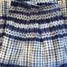 Wide legged lien pants with white and blue batik pattern