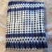 Wide legged lien pants with white and blue batik pattern