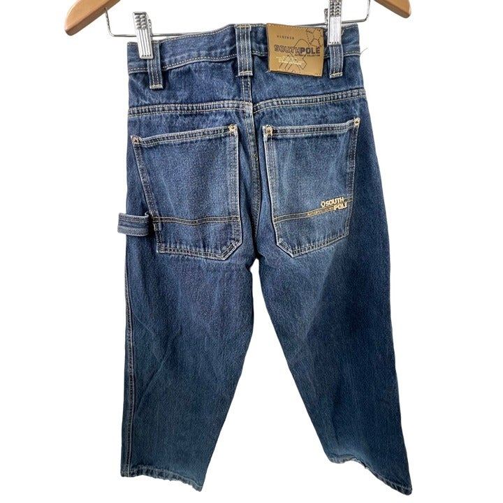 Y2K Southpole Vintage Baggy Wide Leg Jeans Kids Boys 12 Loose Blue 100% Cotton