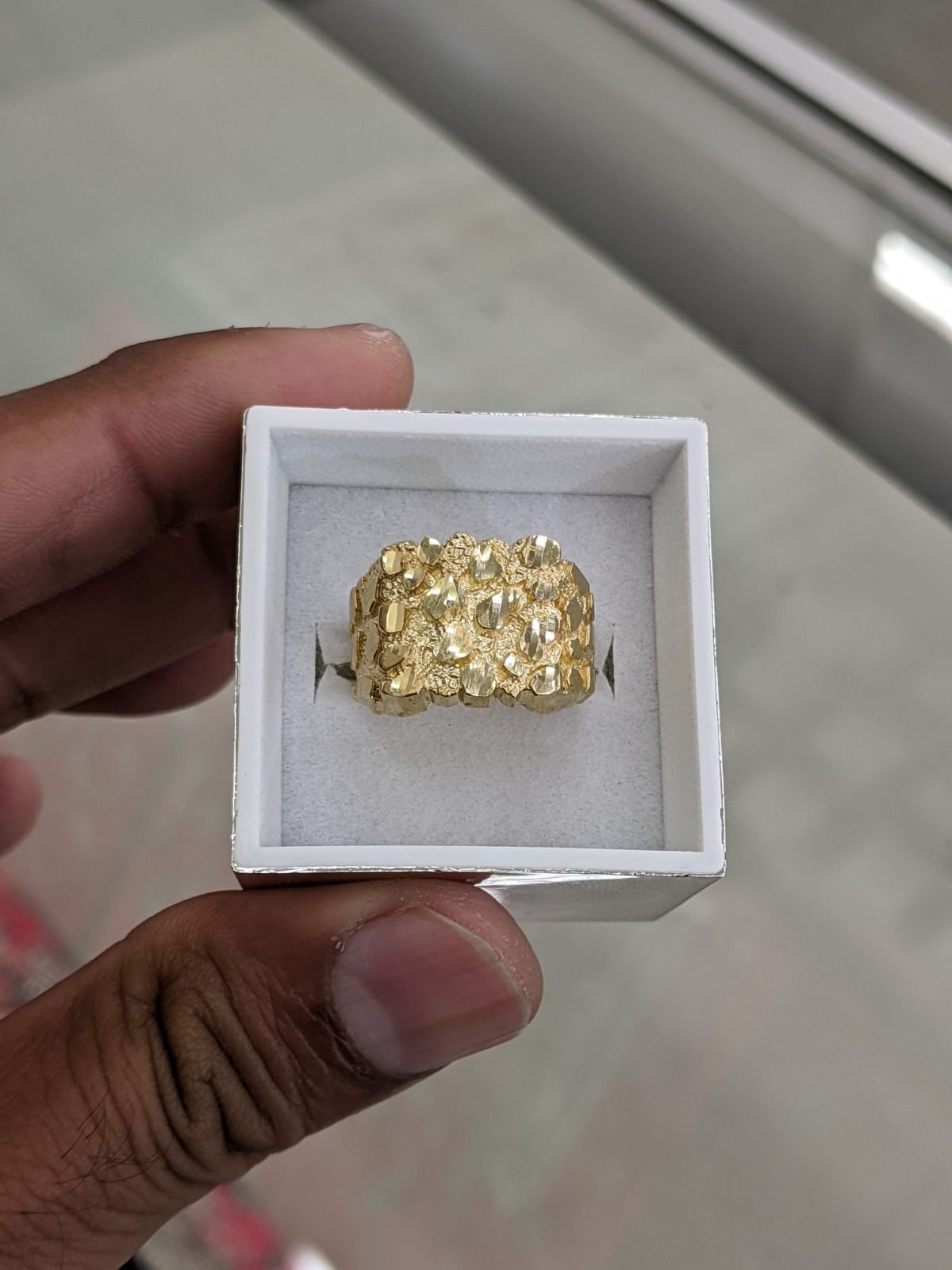 10kt Real Gold Nugget Ring for men