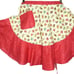 Retro Cooking Half Apron One Size Fountain Drinks Red Ruffle Pocket Tie Waist
