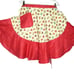 Retro Cooking Half Apron One Size Fountain Drinks Red Ruffle Pocket Tie Waist
