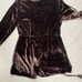 New Free People Viola Velvet Long Sleeve Brown Romper Size S