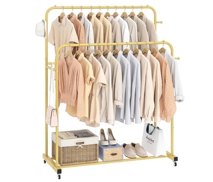 Laiensia Double Rods Garment Rack