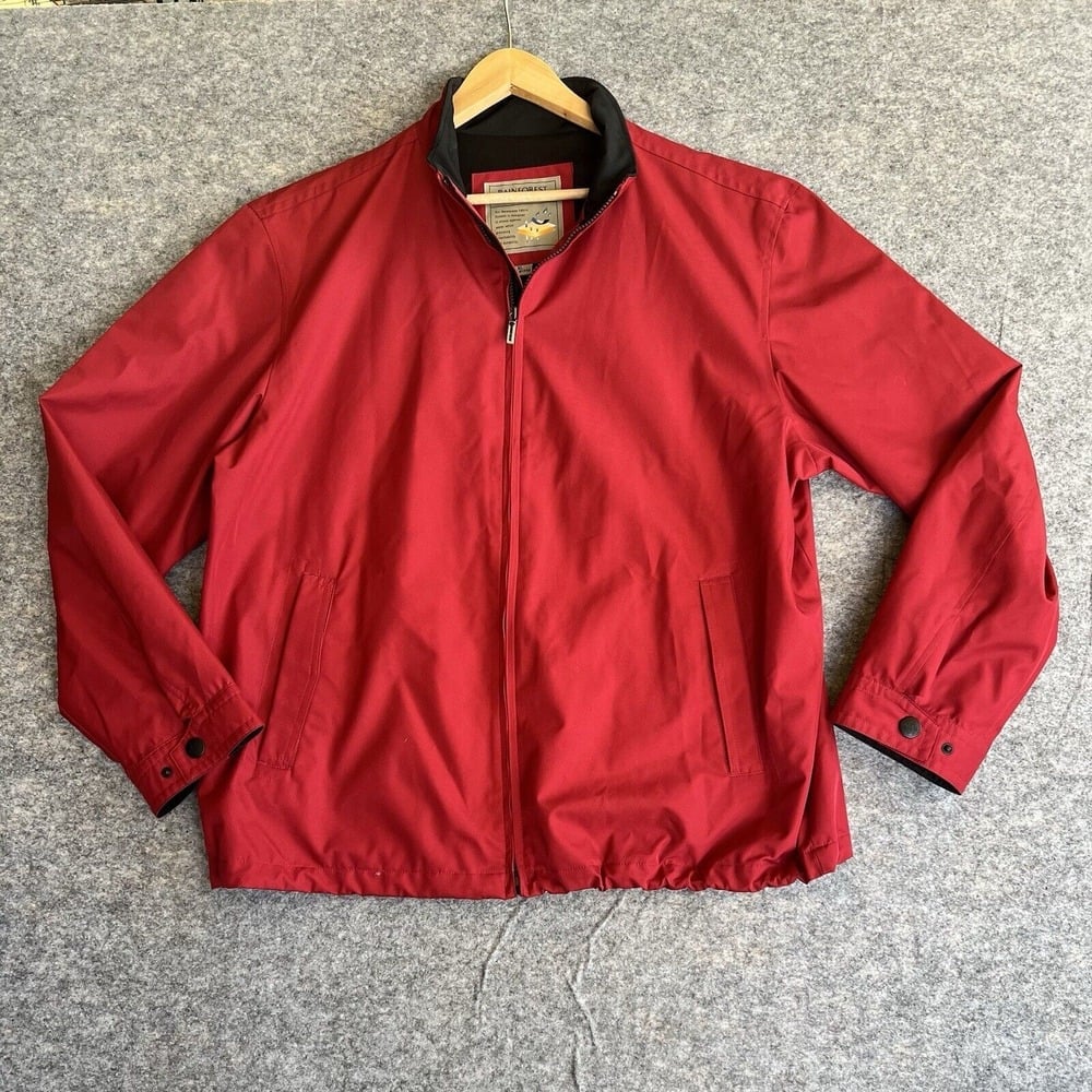 Rainforest Raincoat Jacket Men's XL Membrane System Red Gorpcore Outdoors Hiking
