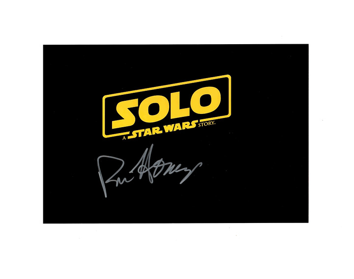 Director Ron Howard Signed Autographed Solo A Star Wars Story 10x15 Photo