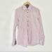 Mens Inserch Icon jacquard cotton pink black striped check dress shirt L