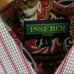 Mens Inserch Icon jacquard cotton pink black striped check dress shirt L