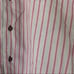 Mens Inserch Icon jacquard cotton pink black striped check dress shirt L