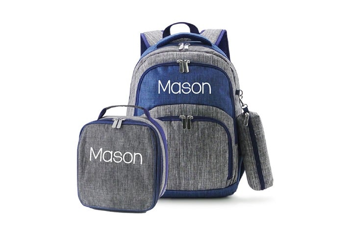 Boys' Personalized Backpack and Lunchbox Set with Custom Embroidery