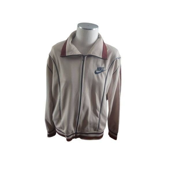 Vintage Nike track jacket Unisex large brown and tan men's women's large warm up