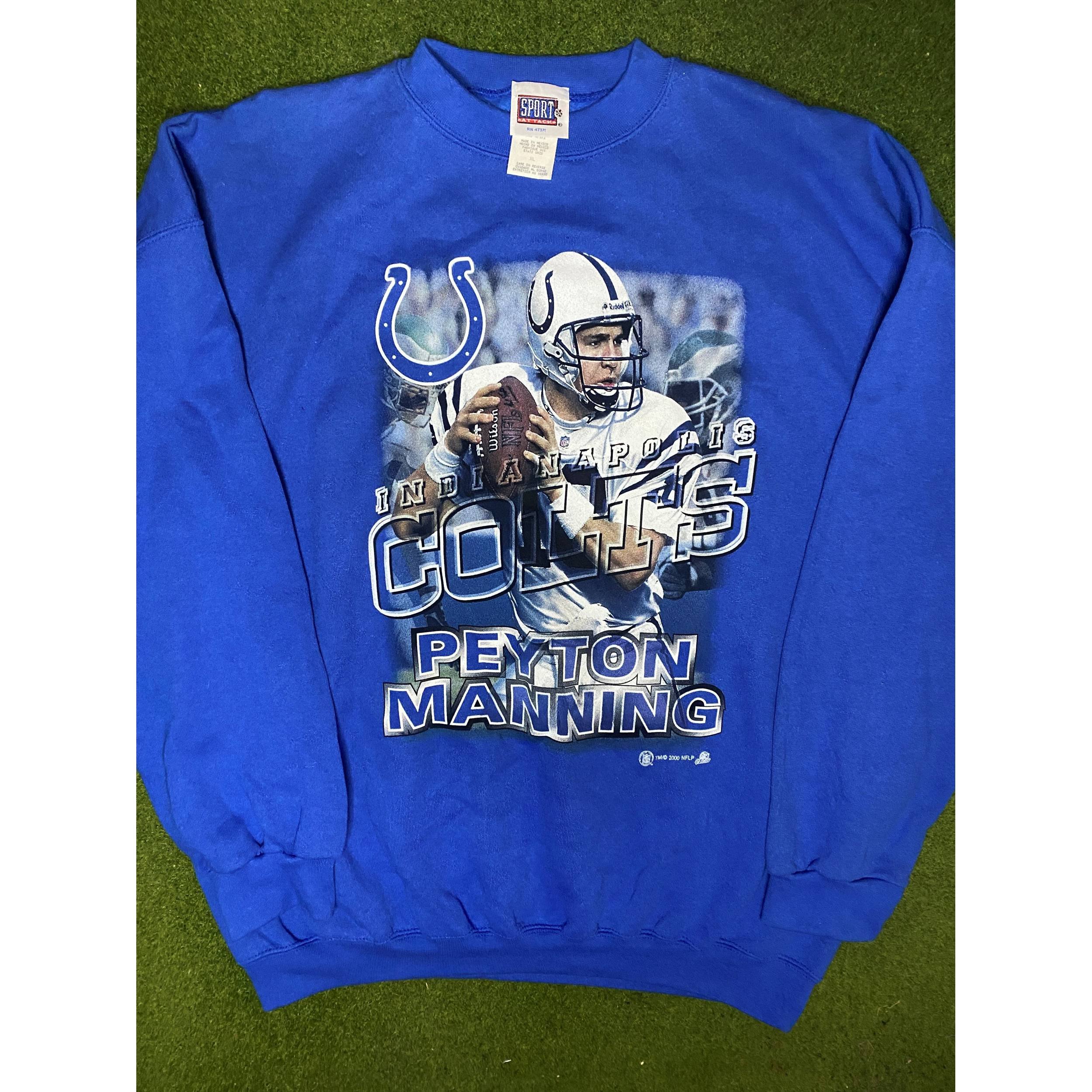 2000 Indianapolis Colts - Peyton Manning - Vintage NFL Player Sweatshirt (XL)