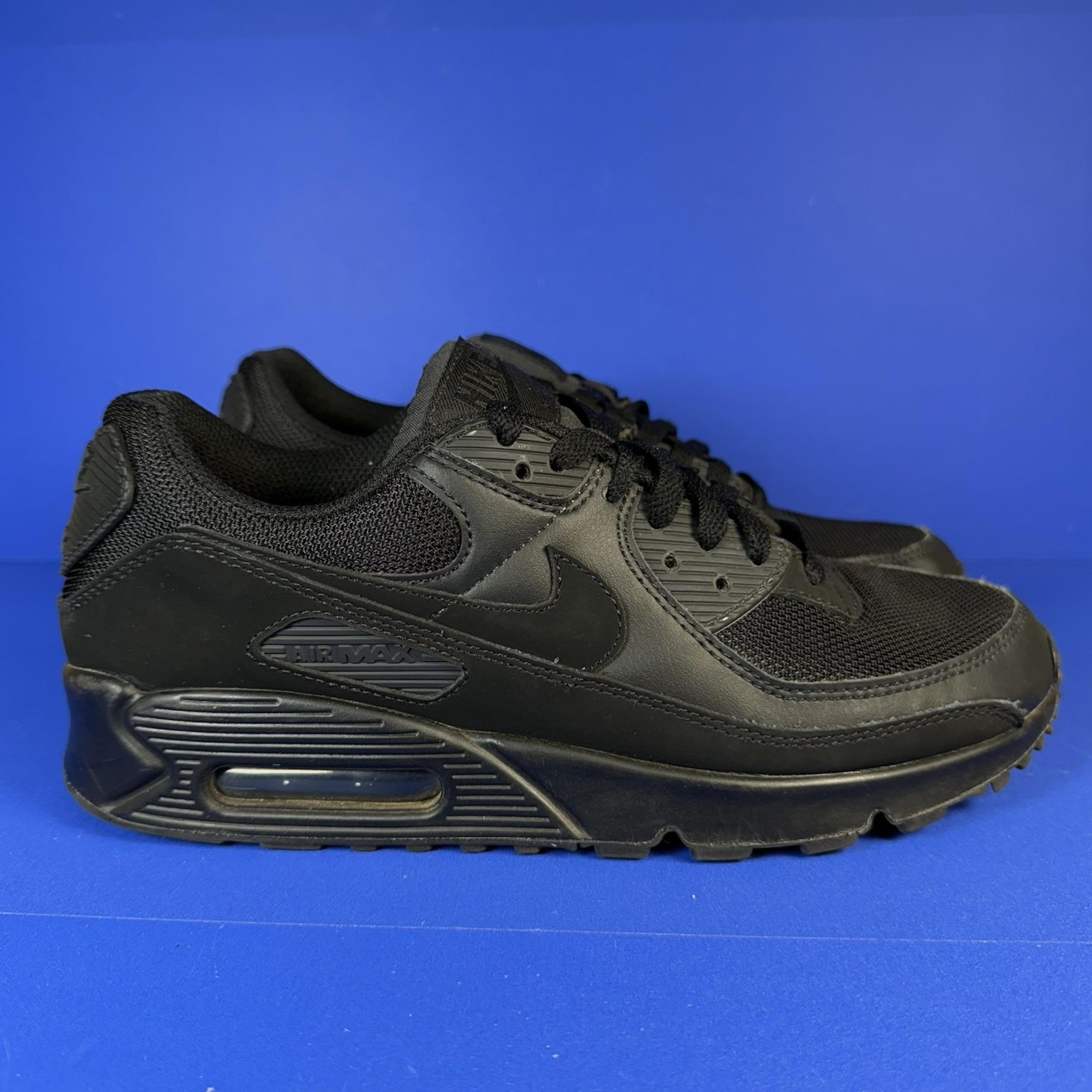 Air Max 90 Triple Black Running Shoes Sneakers CN8490-003 Size 8 - Nike
