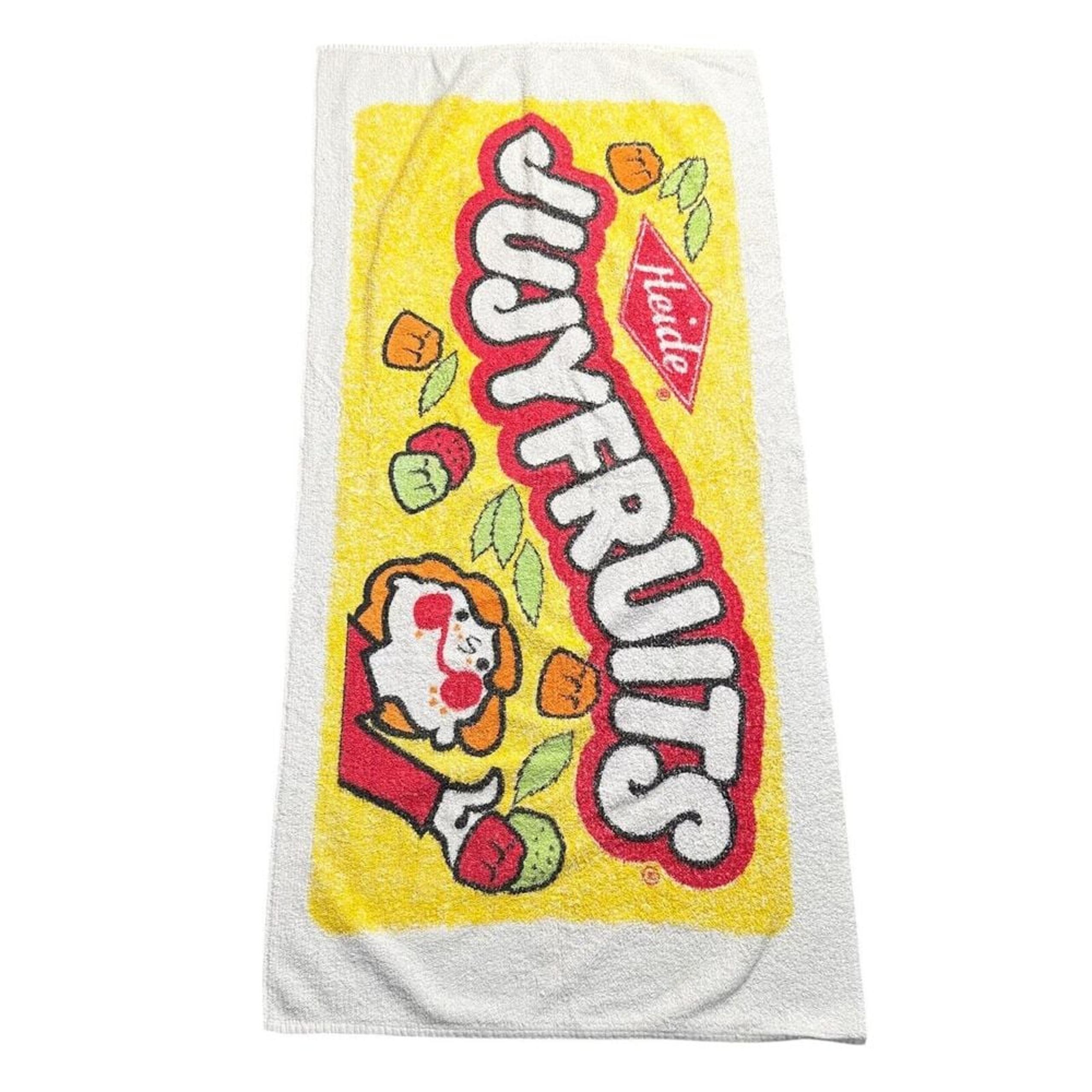 Vintage Jujyfruits Beach Towel Advertising RA Briggs Made USA 27x56