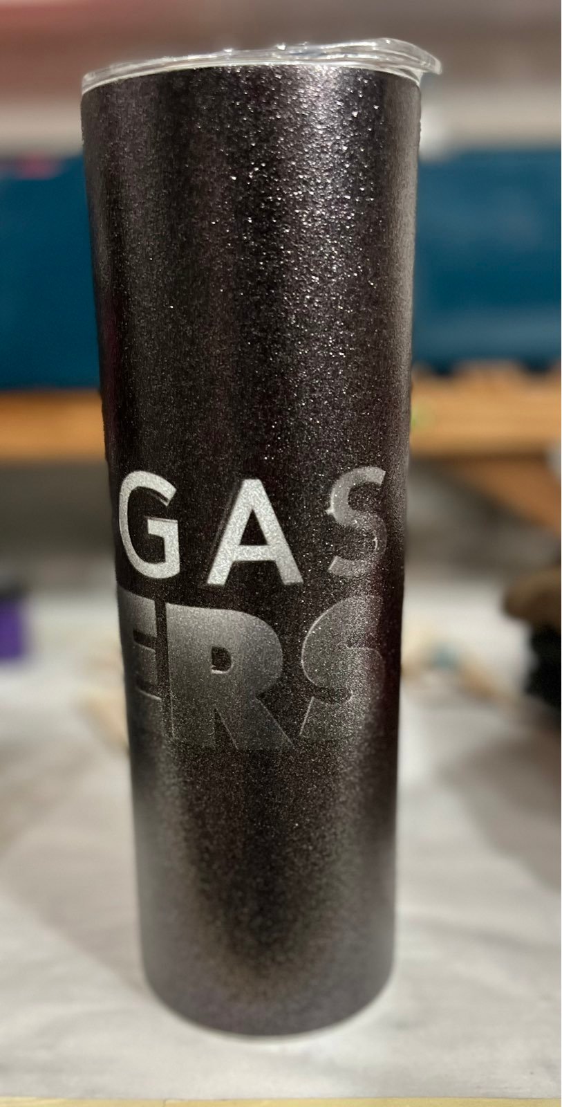 30 oz Raiders Glitter Tumbler no epoxy