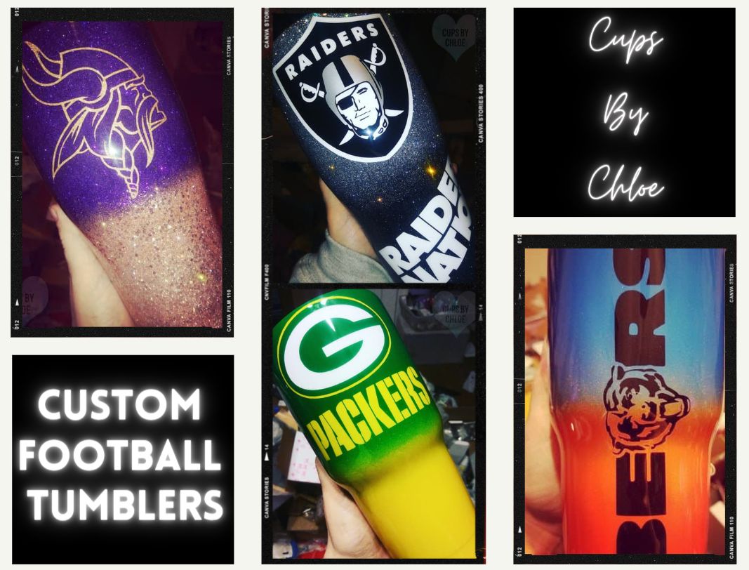 Custom Football Tumblers