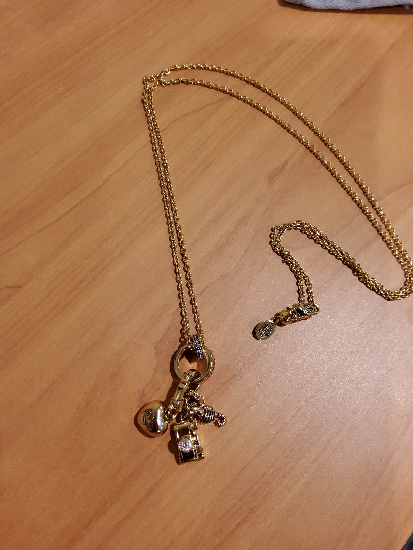 Vintage Juicy Couture Chain Charm Catcher Necklace