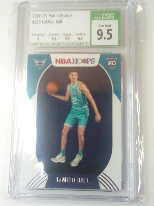 2020-21 Panini Hoops Lamelo Ball #223 Teal Explosion CSG 9.5 gem mint RC