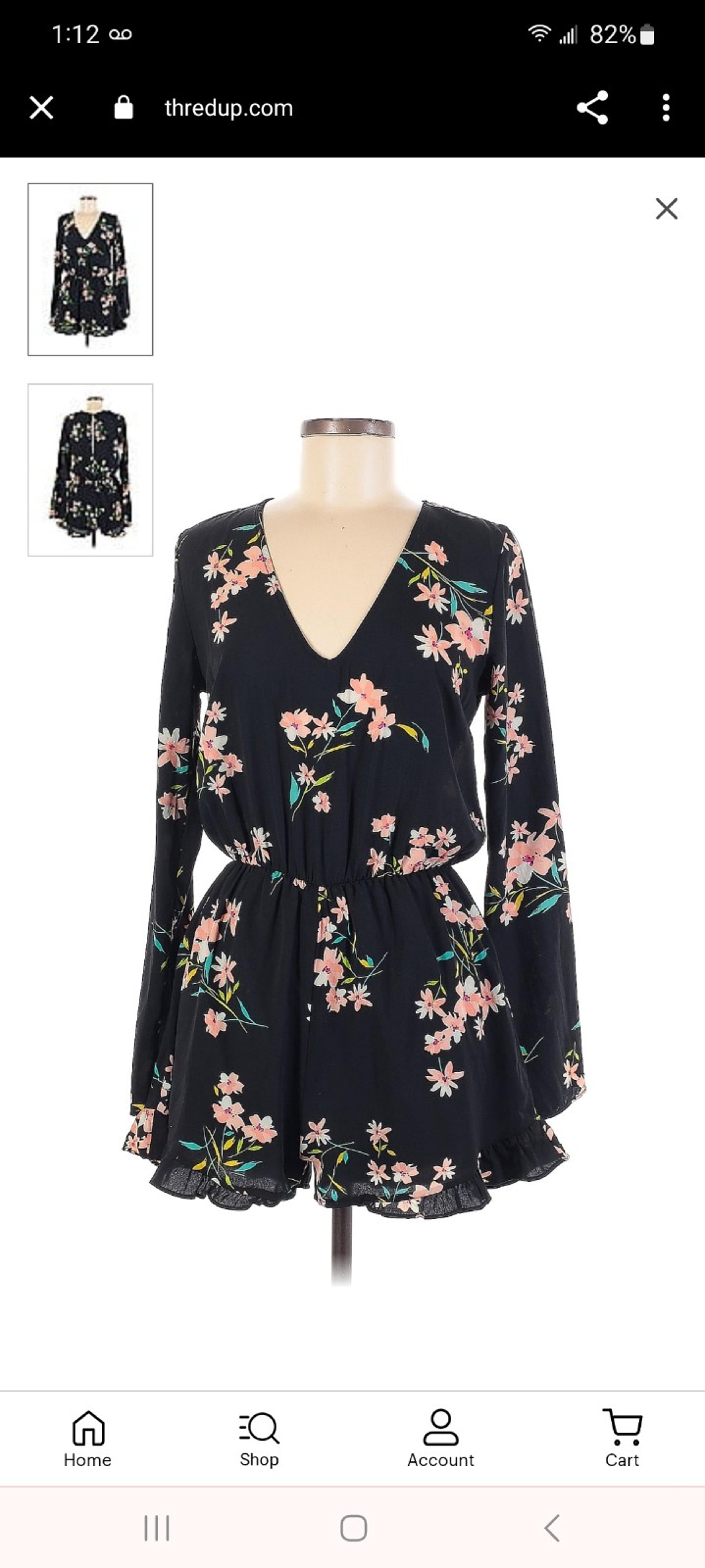 Pins and Needles Urban Outfitters Floral Long Sleeve Romper Size Medium