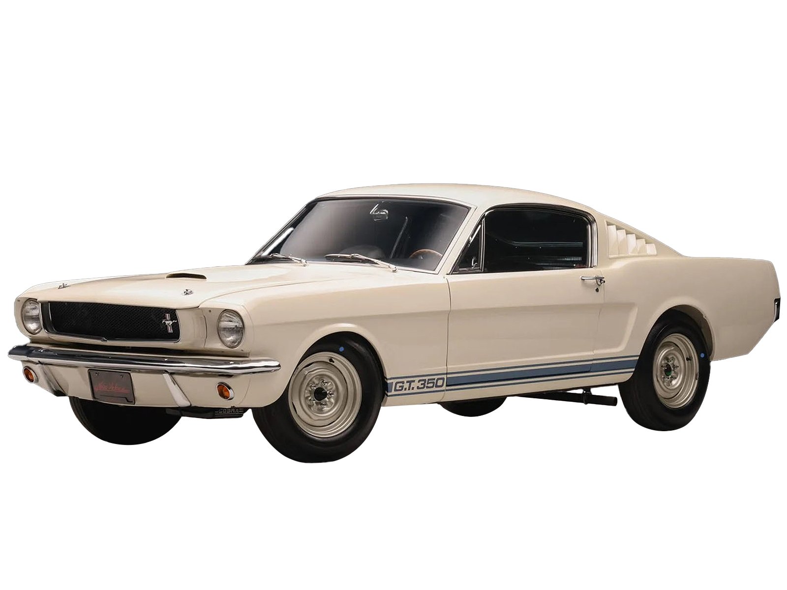 1965 Shelby GT350 White with Blue Side Stripes Snake on a Plane Limited Editio