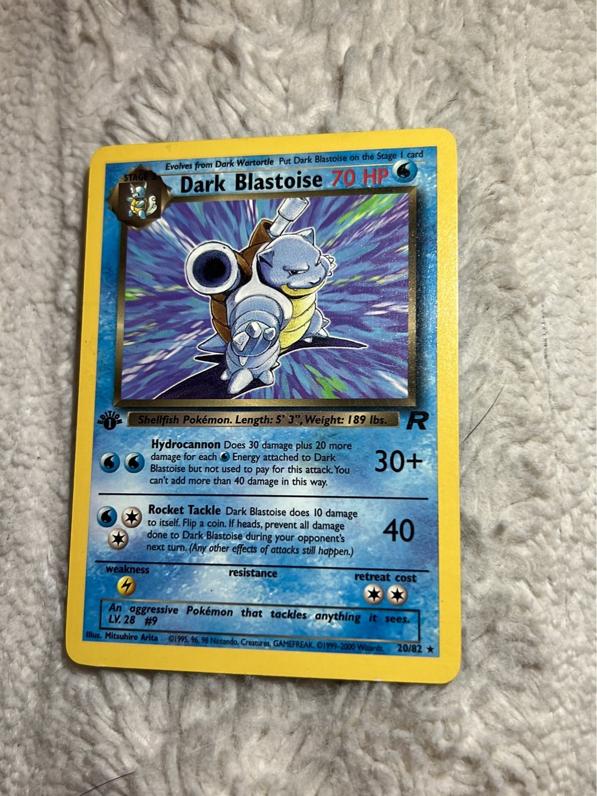 Dark Blastoise 20/82 1st Edition