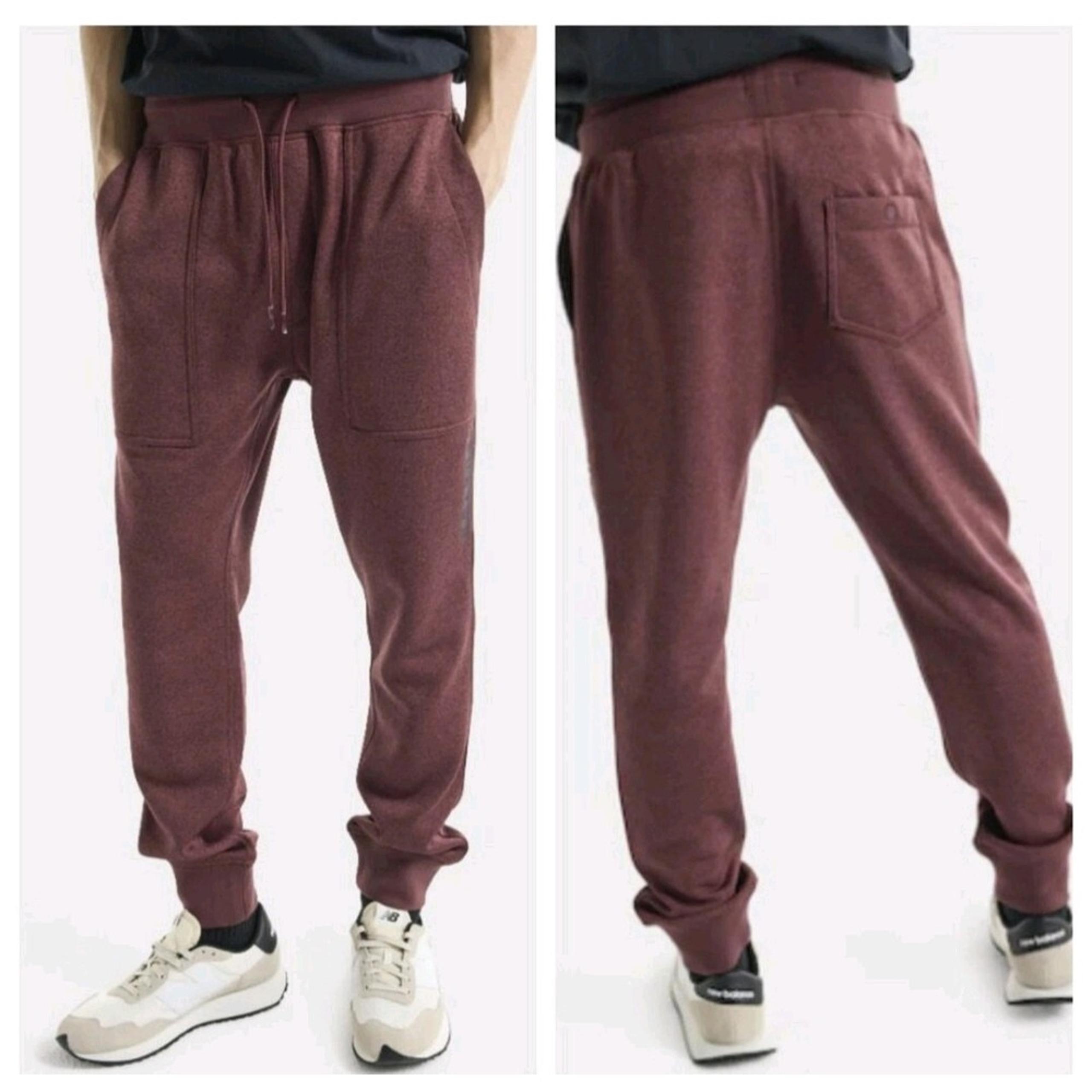 Burton Oak Pants Man's XXL Burgundy Men's Oak Fleece Pants Almandine Heather Ski