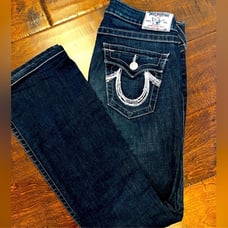 True Religion Joey Silver Rainbows size 30