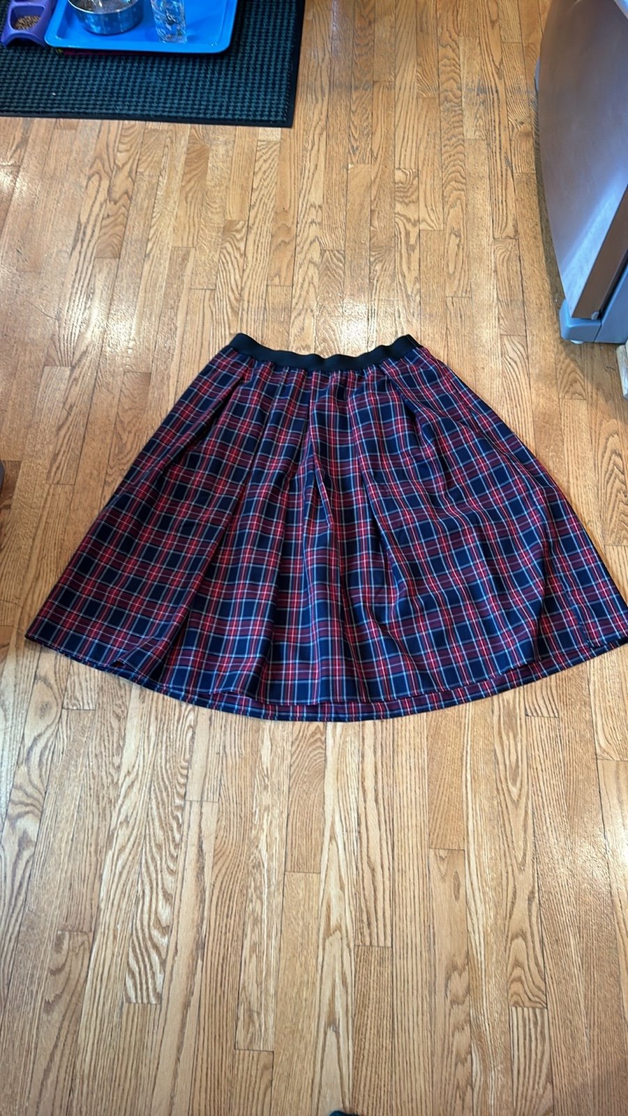 Joan Rivers Red Plaid Skirt