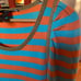 Smythe Nordstrom Striped Rib Puff Sleeve Cotton Blend Sweater - EUC - Size Small