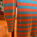 Smythe Nordstrom Striped Rib Puff Sleeve Cotton Blend Sweater - EUC - Size Small