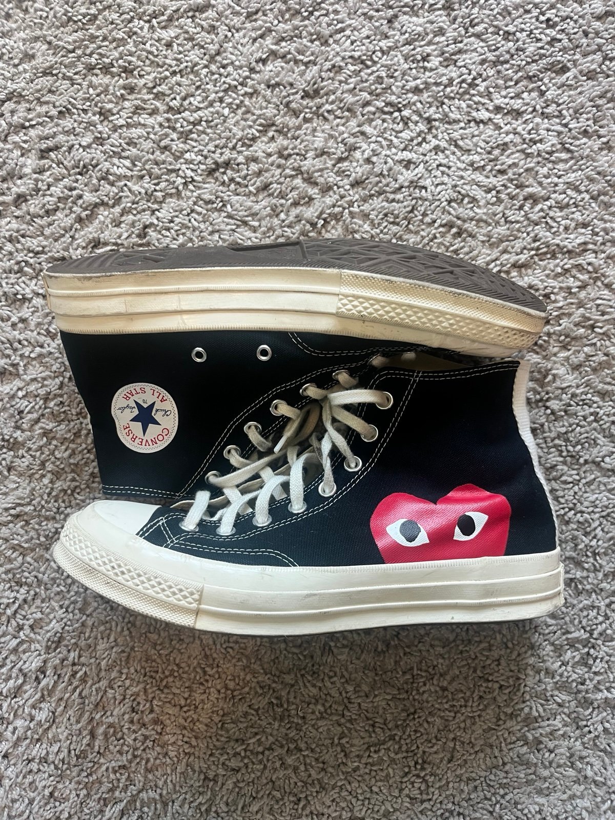 CDG Play x Converse Chuck 70 High (9) – Black – Clean & Classic