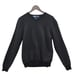 Polo Ralph Lauren Sweater Mens Large Merino Wool Gray Black V Neck
