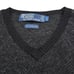 Polo Ralph Lauren Sweater Mens Large Merino Wool Gray Black V Neck