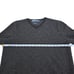 Polo Ralph Lauren Sweater Mens Large Merino Wool Gray Black V Neck