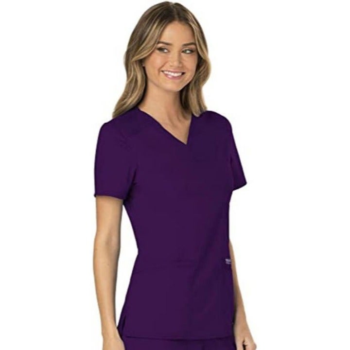 Cherokee Women's Purple Mock Wrap Size S