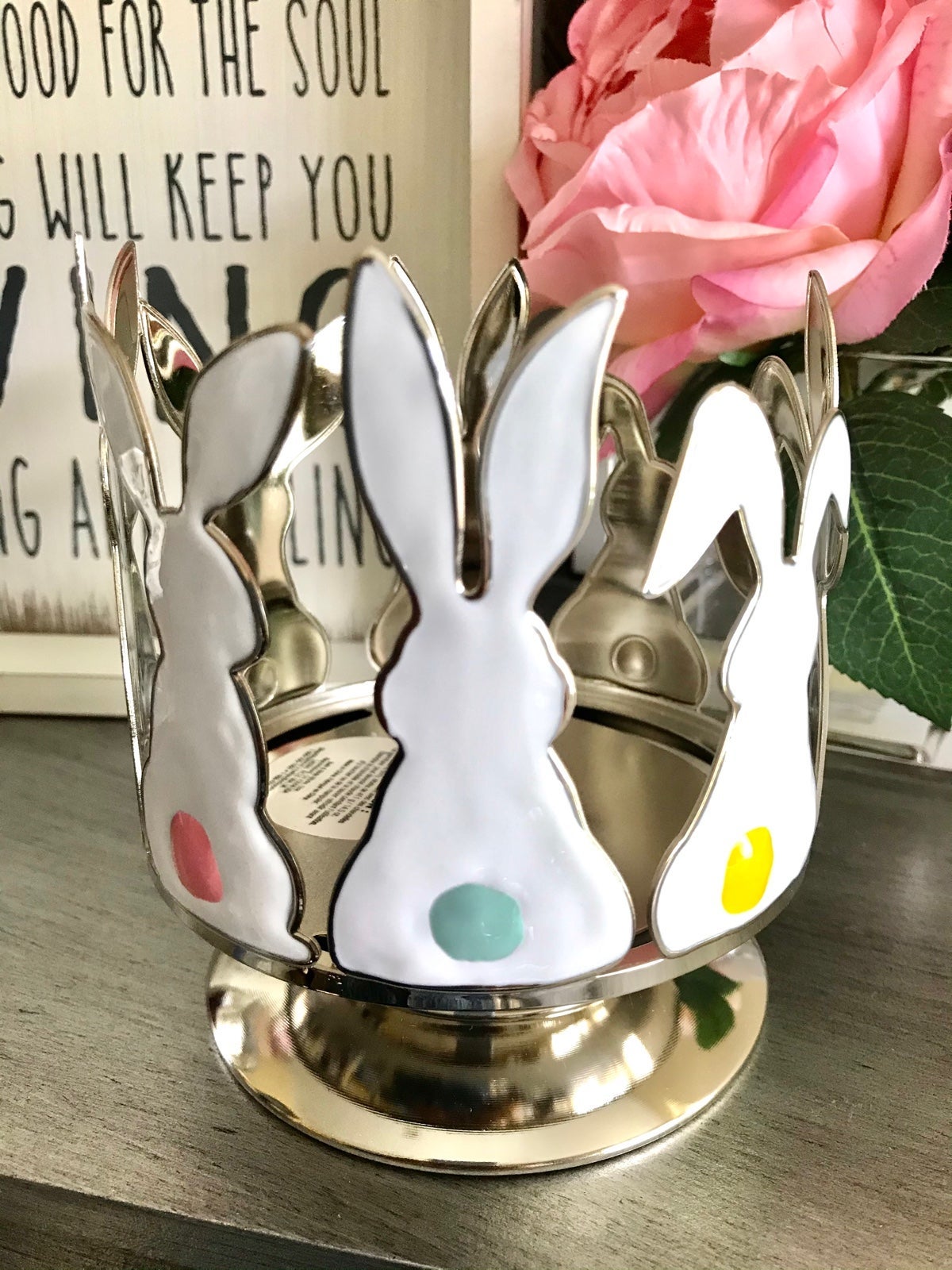 Bath and Body Works Bunnies candle holder BBW Bunnies candle pedestal