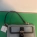 Coach Vintage Womens Suede Leather Trim Zip Closure Wristlet Bag Blue Black NWT