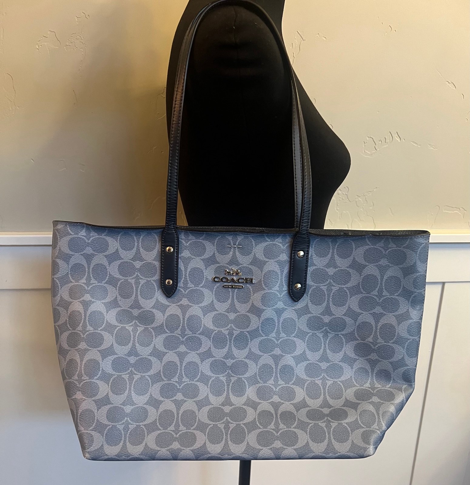 Coach Signature Tote and Matching Wristlet