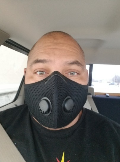 Silver and Black Upgrade M Plus Dust Mask, Reusable Respirator Mask