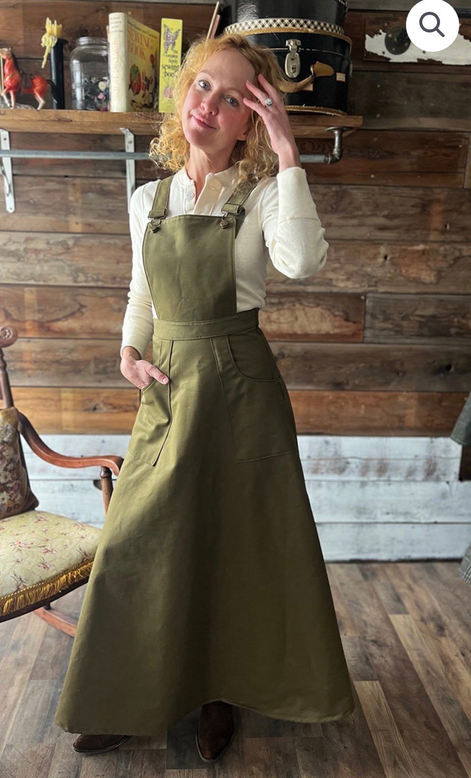 RevivaLL Olive Pinafore S