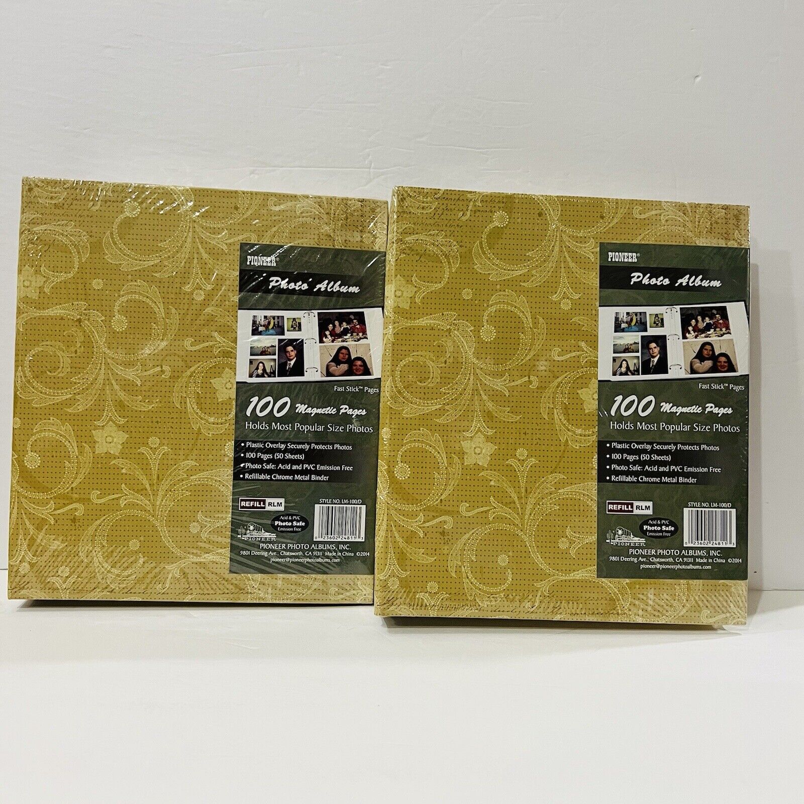 2-Pioneer Magnetic Self-Stick 3-Ring Photo Album 100 Pages 50 Sheets No LM-100/D