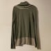 FREE PEOPLE Beach Cotton Cocoon Cowl Neck Pullover Top Olive Green Petite ECU