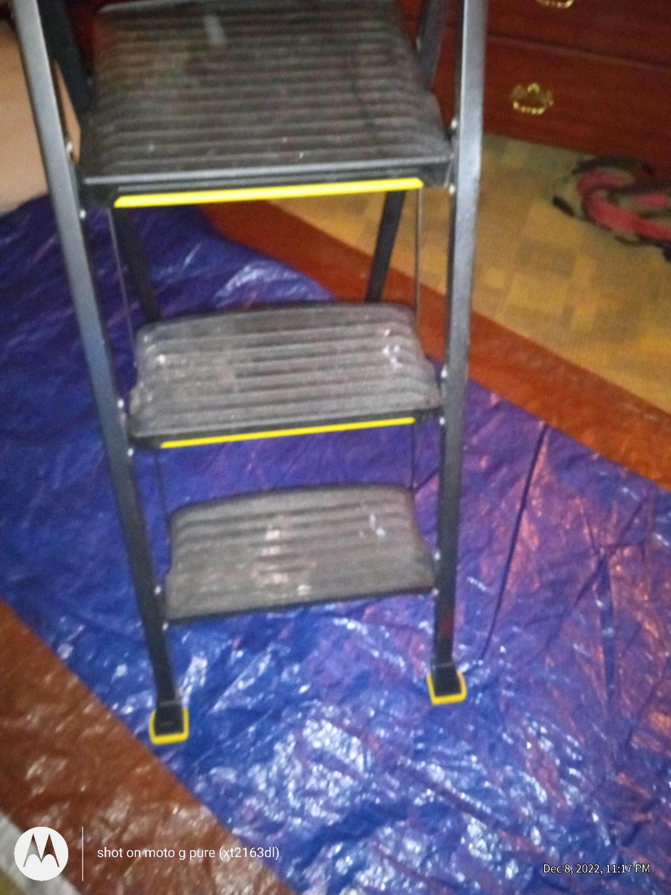 Testing table adjustable fat boy Ashley's barstool a rhino ladder a brand new dr